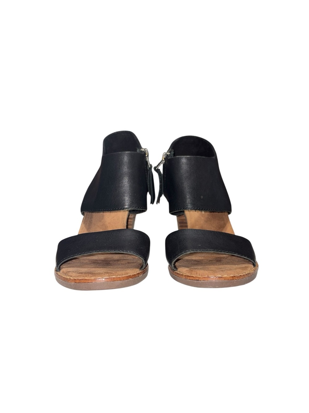 Toms Majorca Leather Heeled Cutout Sandals In Black Boho Indie Women’s Size 5.5 - Picture 5 of 11